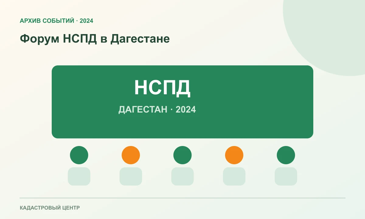 Конференционный зал с картой и обозначением НСПД, иллюстрация архивного события